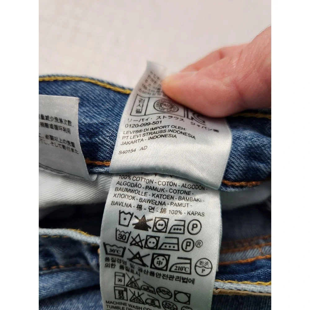 Levis 505 Jeans Mens 36x32 Blue‎ Denim Straight Leg Regular Fit Medium Wash